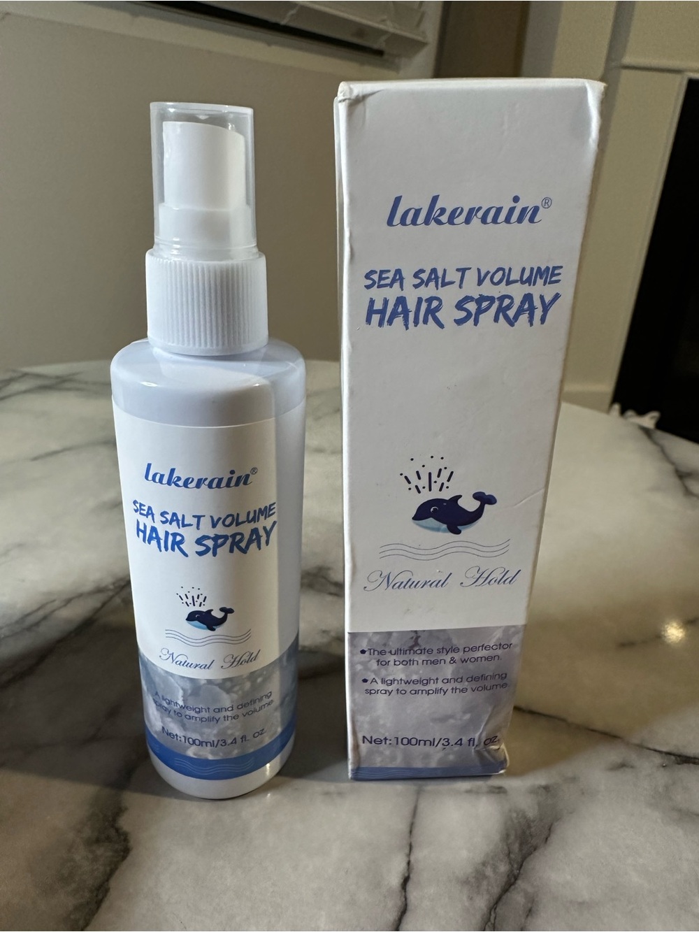 Lakerain Sea Salt Volume Hair Spray - White & Blue